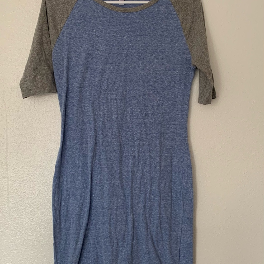 Casual Blue and Gray Dress